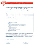 Einladung zur Mitgliederversammlung 2025